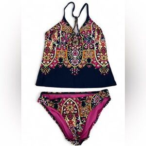 NEW Athleta 2 Piece Tankini in Navy Women’s Size Medium